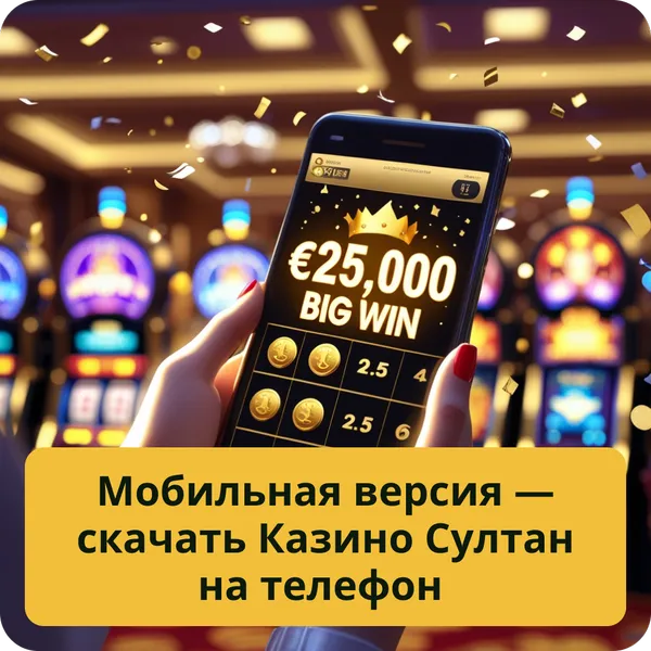 Мобильная версия — скачать Казино Султан на телефон